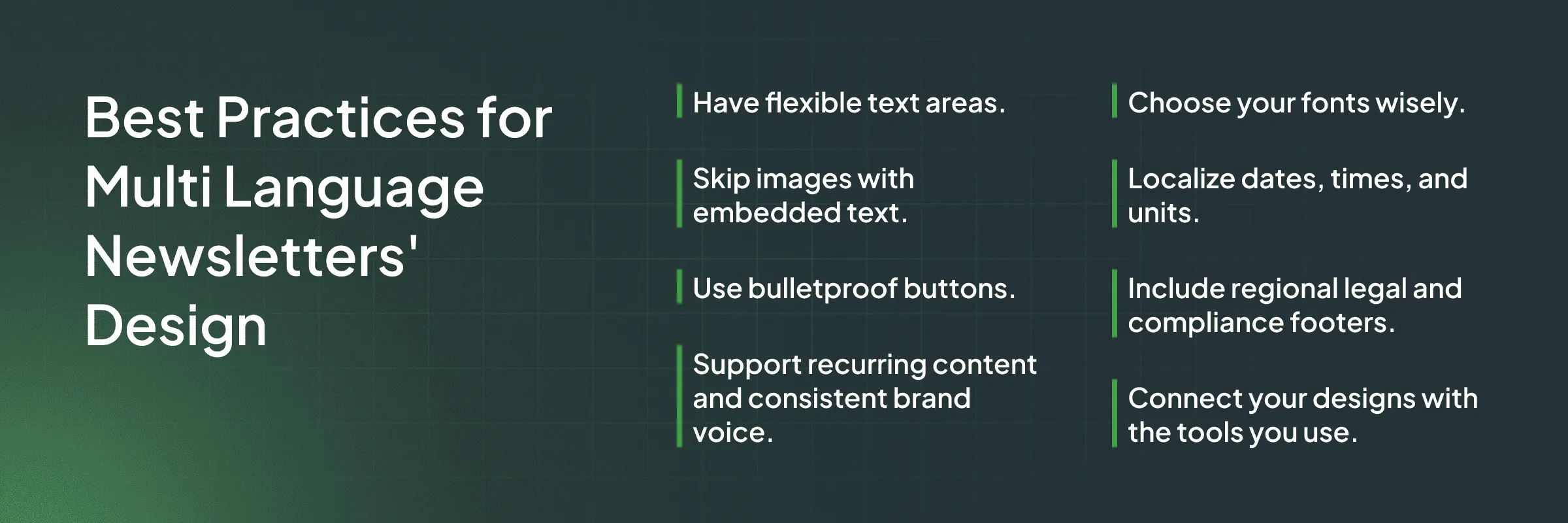 Best practices for multilingual newsletters